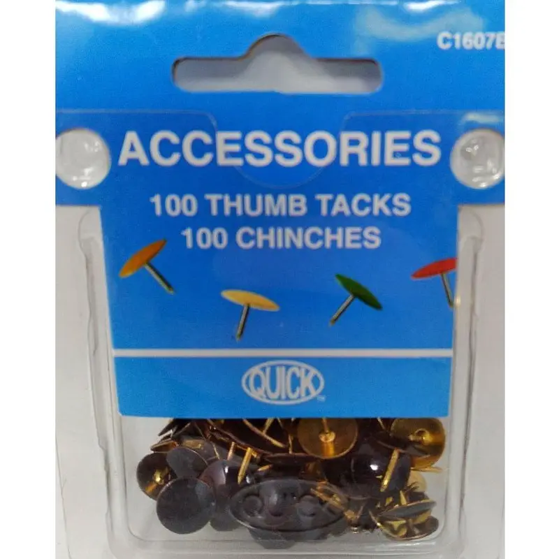 THUMB TACKS BROWN C1607B