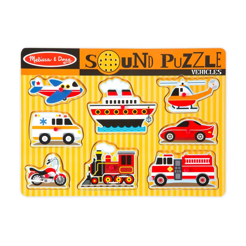 VEHICLES SOUND PUZZLE 8 PC