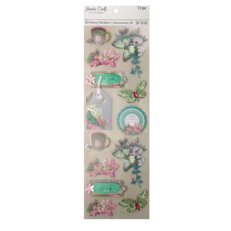 VINTAGE GARDEN 3D STICKE 13 PC