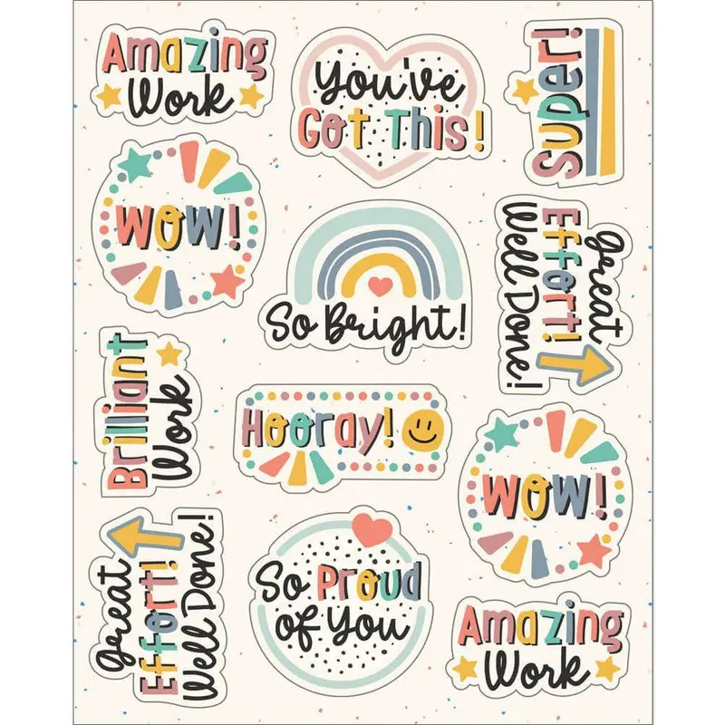 We Belong Motivational Shape Stickers