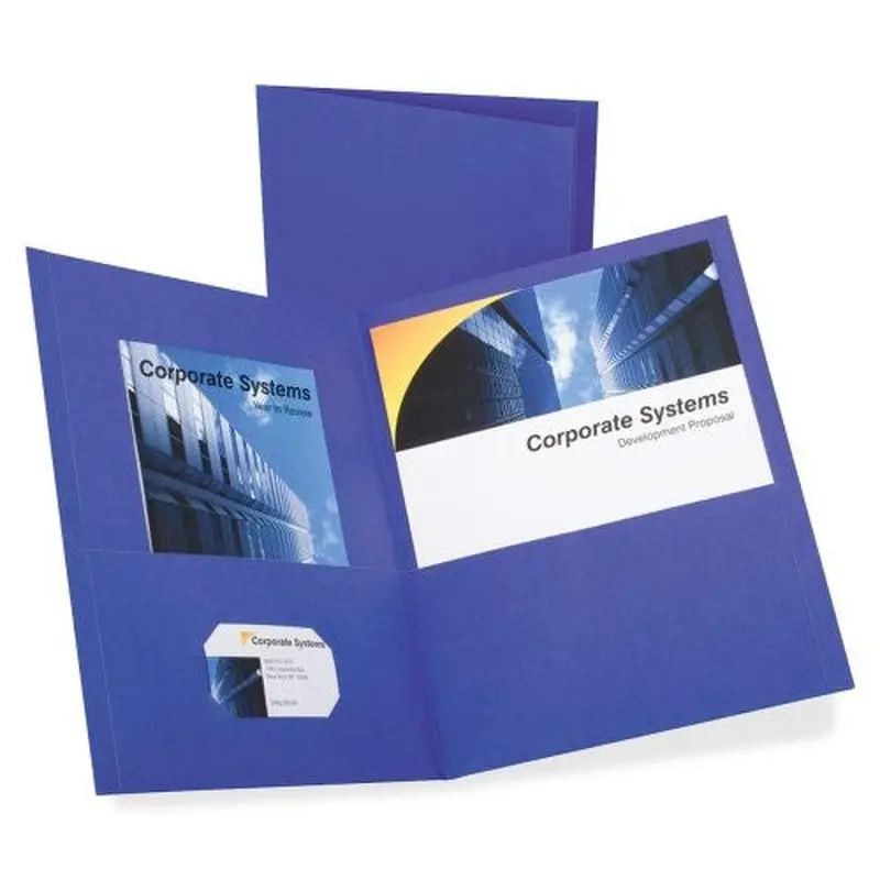 TWIN-POCKET PORTFOLIO PAPER PURPLE BOX/25