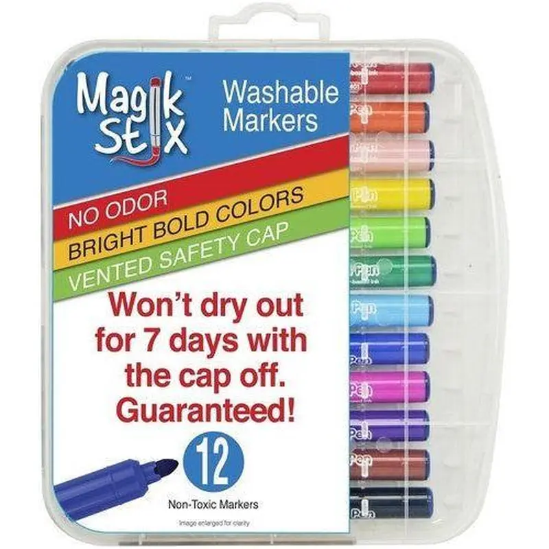 WONDER STIX WASHABLE MARKER 12 PC