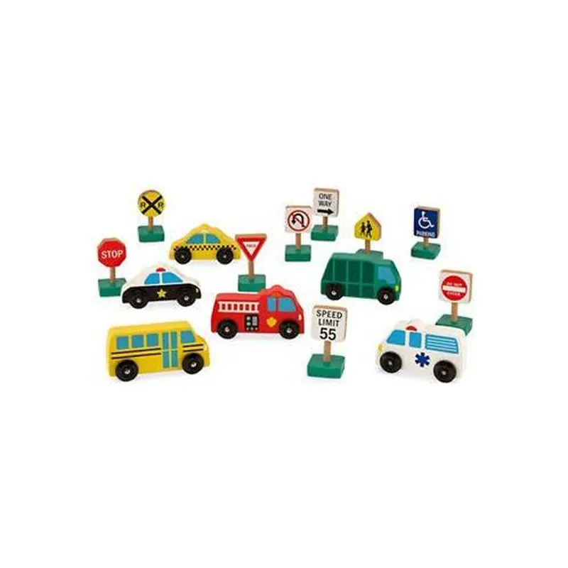 WOODEN VEHICLES AND TRAFFIC SINGS