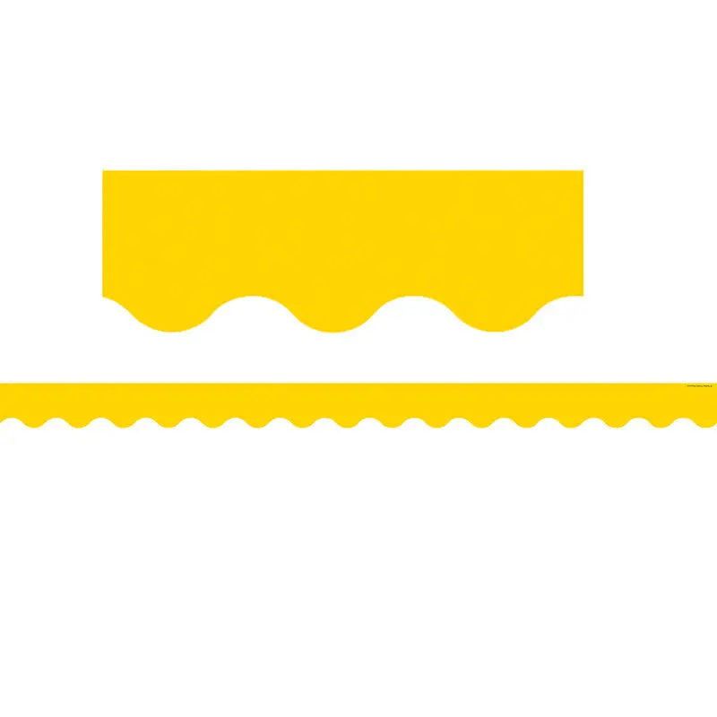 YELLOW GOLD SCALLOPED BORDER