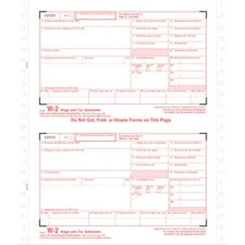TOPS Carbonless Standard W-2 Tax Forms