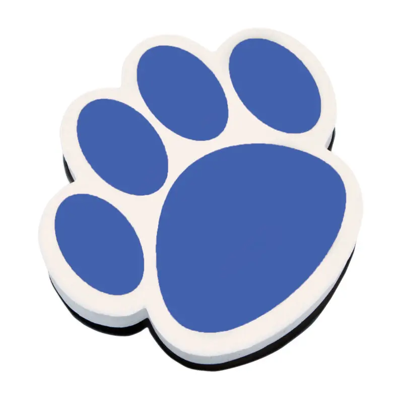 Ashley Blue Paw Magnetic Whiteboard Eraser, 3.75" (ASH 10002)