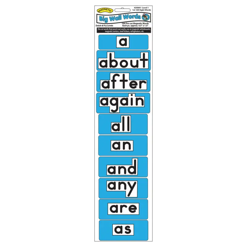 Ashley Magnetic Big Wall Words 1st 100 Sight Words (ASH 25001)