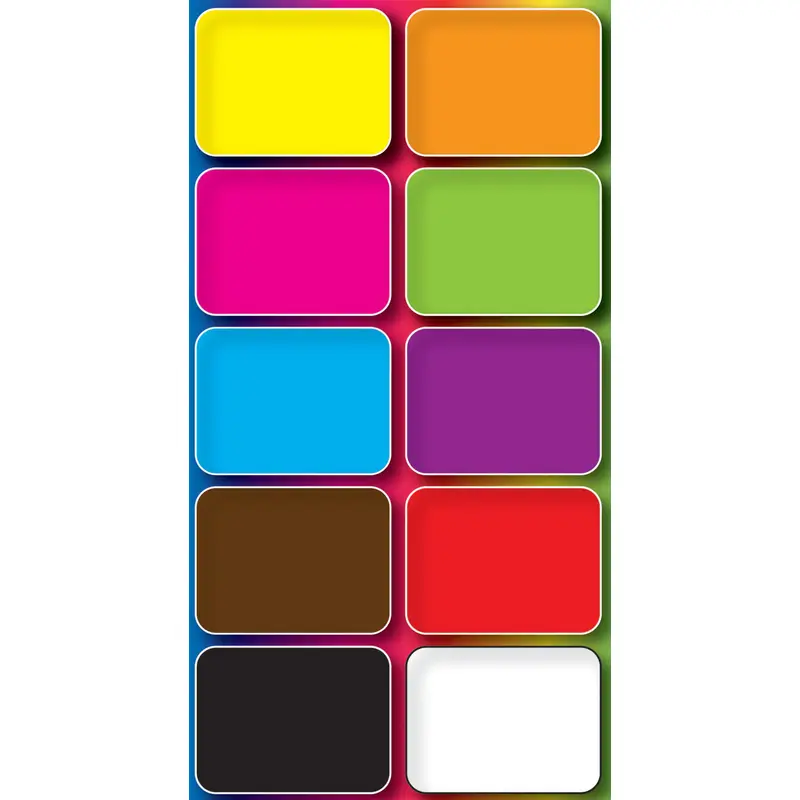 Ashley Assorted Colors , Mini Whiteboard Erasers, 10 Pack (ASH 78003)