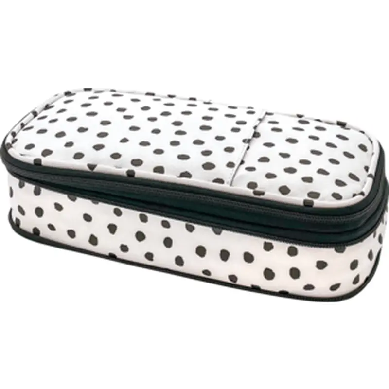 Teacher Created Black Painted Dots on White Pencil Case (TCR 6124)