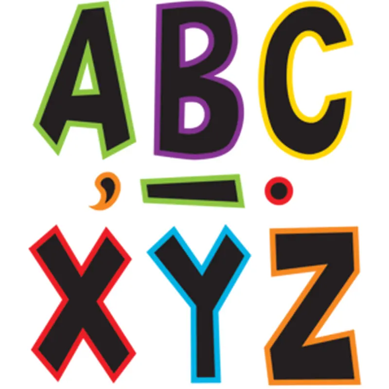 Teacher Created Electric Bright 7" Fun Font Letters (TCR 77282)