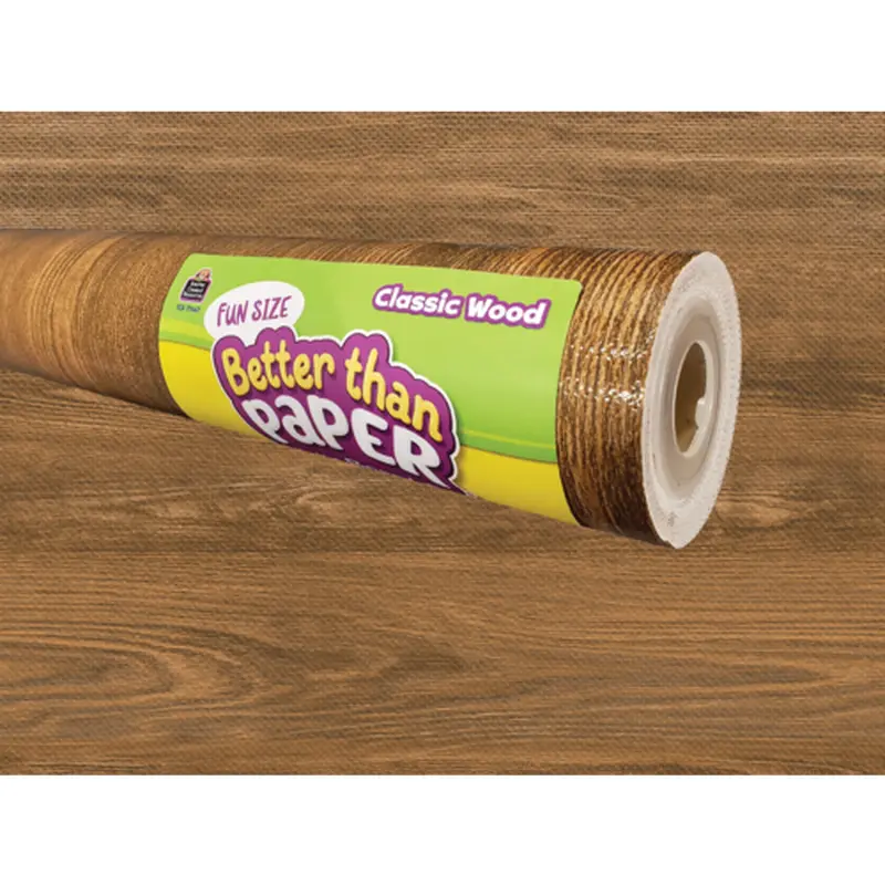 Teacher Created Fun Size Classic Wood Better Than Paper Bulletin Board Roll,18" x 12" (TCR 77447)