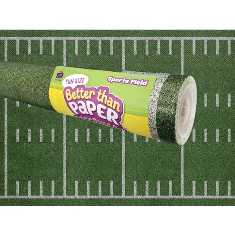 Teacher Created Fun Size Sports Field Better Than Paper Bulletin Board Roll, 18" x 12" (TCR 77446)
