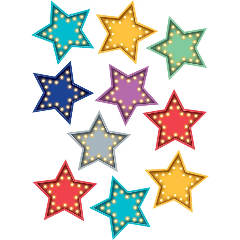 Teacher Created Marquee Stars 6" Accents, Pack of 30  (TCR 5870)