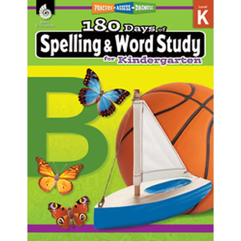 Teacher Created Materials 180 Days of Spelling & Word Study for Kindergarten (SEP 28628)