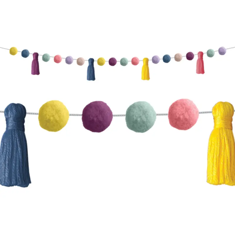 Teacher Created Oh Happy Day Pom-Poms and Tassels Garland (TCR 9093)