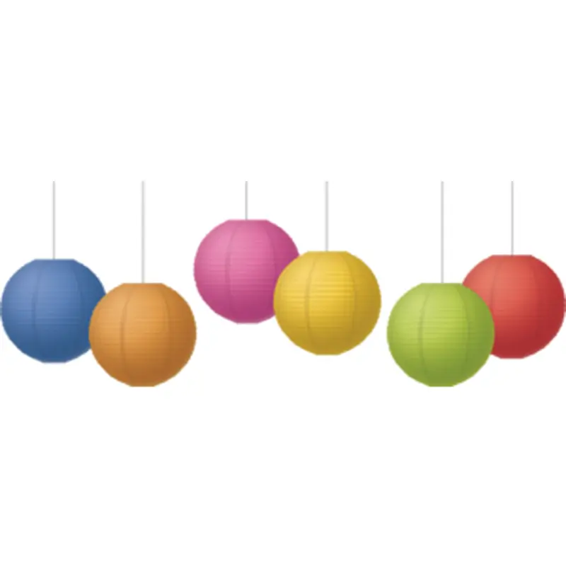 Teacher Created Colorful 8" Hanging Paper Lanterns, 8" (TCR 77233)