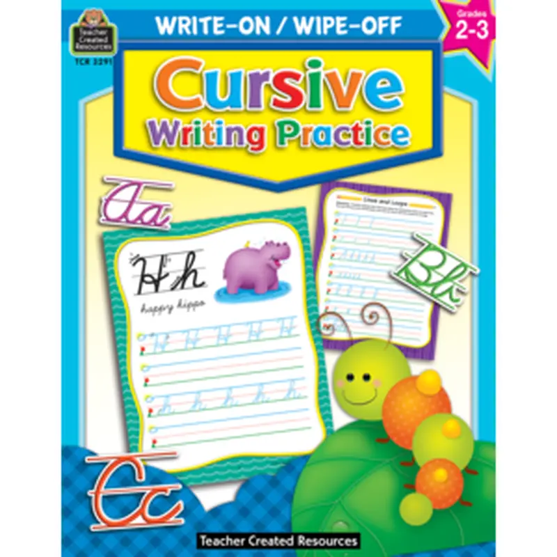 Teacher Created Cursive Writing Practice Write-On Wipe-Off Book (TCR 3291)