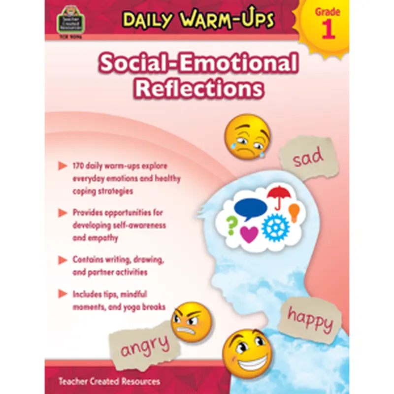Teacher Created Daily Warm-Ups: Social-Emotional Reflections Grade 1 Activity Book (TCR9096)