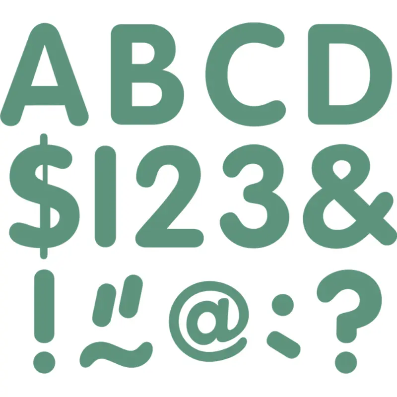 Teacher Created Eucalyptus 2" Classic Letters Uppercase Pack (TCR 9212)