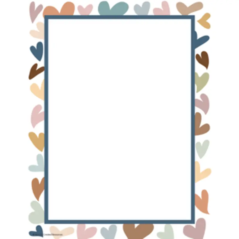 Teacher Created Everyone is Welcome Hearts Computer Paper (TCR 7152)