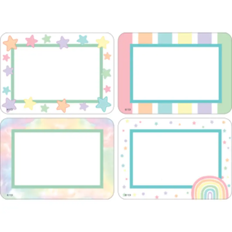Teacher Created Pastel Pop Name Tags / Labels - Multi-Pack, 3" x 2" (TCR 8421)