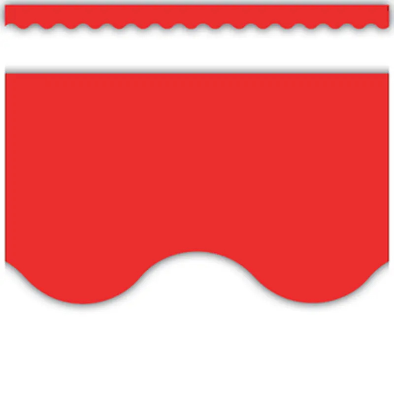 Teacher Created Red Scalloped Border Trim (TCR 4174)