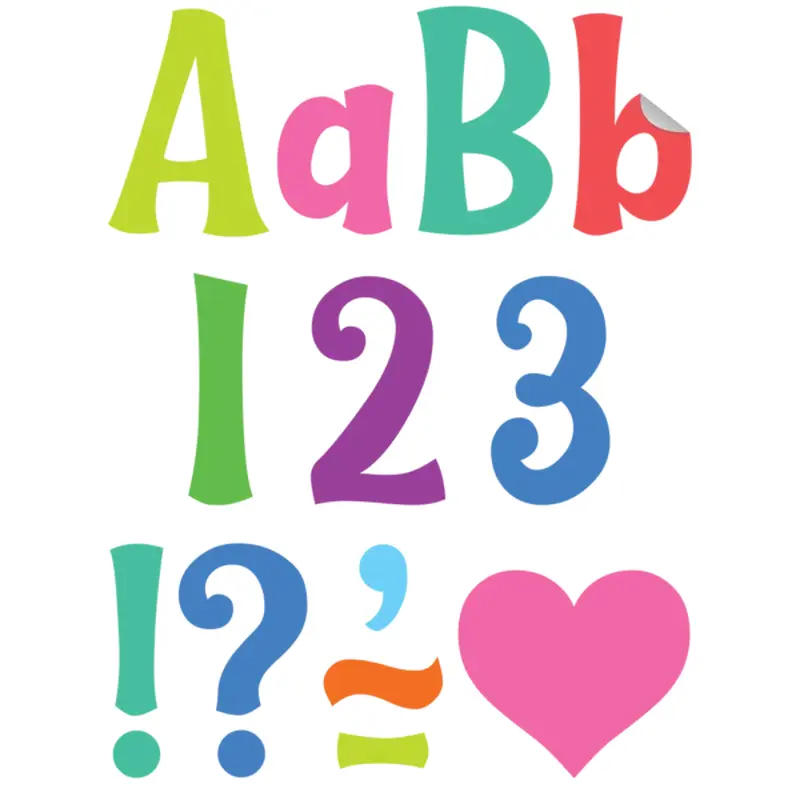 Teacher Created Resources Colorful 4" Wild Whimsy Self-Adhesive Letters Combo Pack (TCR 9645)