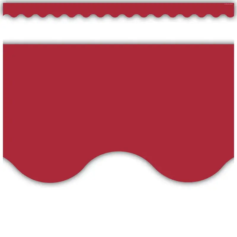 Teacher Created Resources Cranberry Red Scalloped Border Trim (TCR 9242)