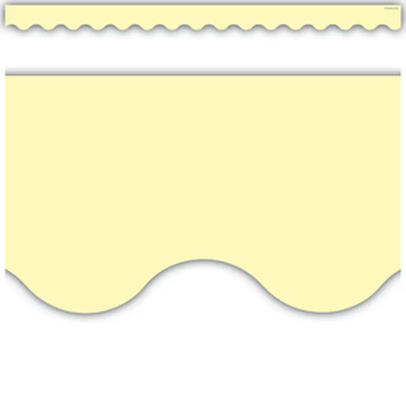 Teacher Created Pastel Yellow Scalloped Border Trim (TCR 8429)