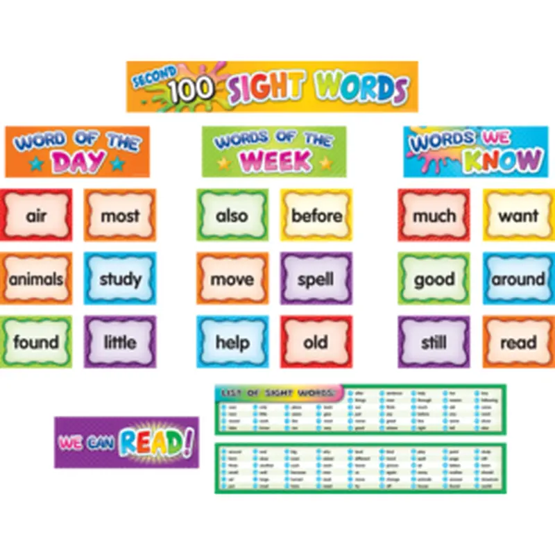 Teacher Created Second 100 Sight Words Pocket Chart Cards (TCR 20846)