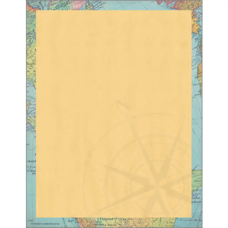Teacher Created Travel the Map Computer Paper (TCR 8569)