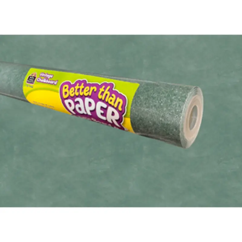 Teacher Created Vintage Chalkboard Better Than Paper Bulletin Board Roll, 4' x 12' (TCR 77422)