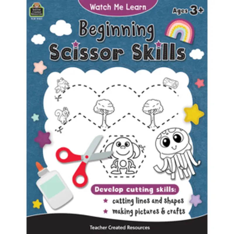 Teacher Created Watch Me Learn: Beginning Scissor Skills Activity Book (TCR 9107)