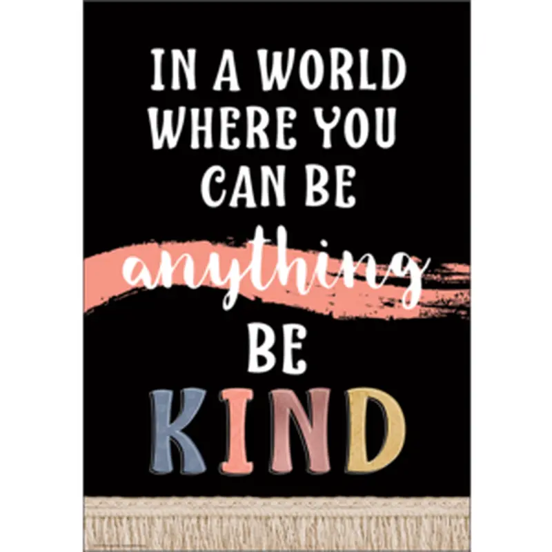 Teacher Created Wonderfully Wild Be Kind Positive Poster, 13" x 19" (TCR 7399)