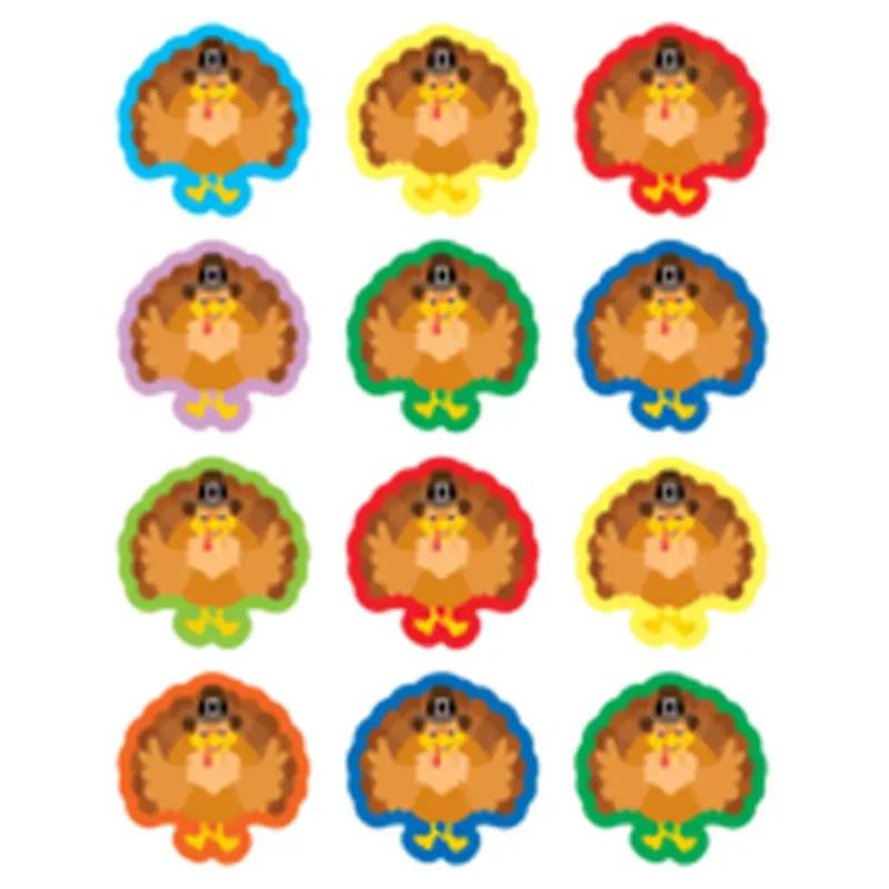 Teacher Created Resources Turkey Stickers, Pack of 72 (TCR 6946)