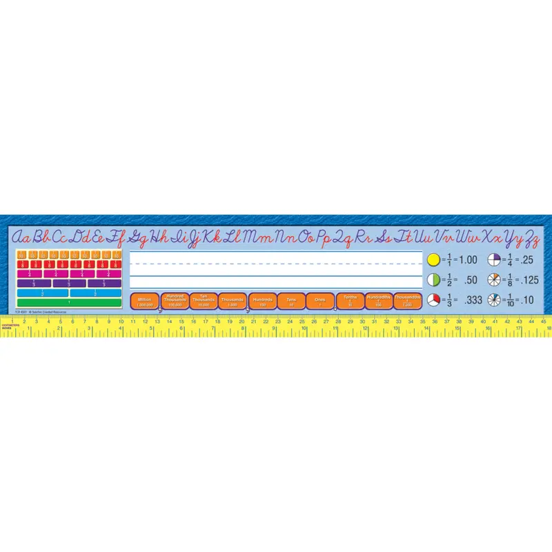 Teacher Created Super Jumbo Desk Name Plates 4"x18" Cursive Pack of 36 (TCR 4301)