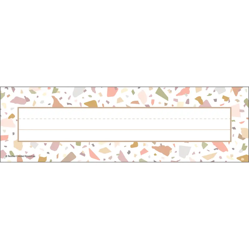 Teacher Created Terrazzo Tones Flat Name Plates, Pack of 36 (TCR 7221)