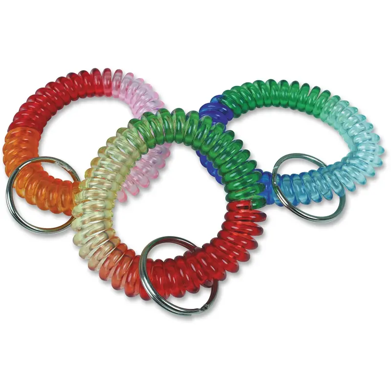 The Pencil Grip Tri-Color Wrist Coil Key Chain(TPG-26001)