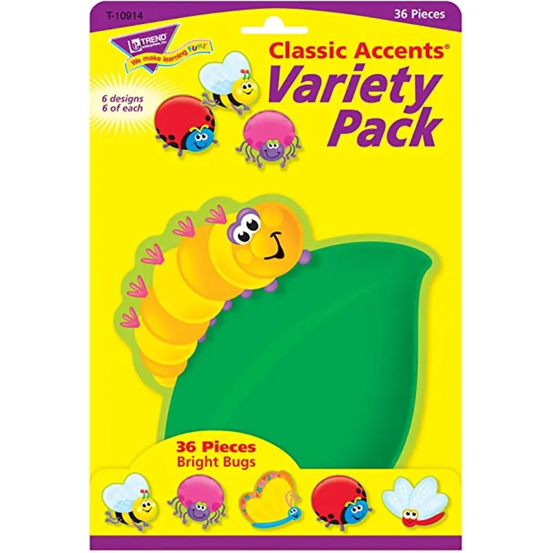TREND Bright Bugs Classic Accents Variety Pack, 36 Ct (T10914)