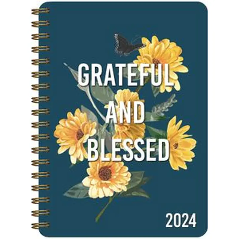 2024 Wirebound Daily Planner Grateful and Blessed