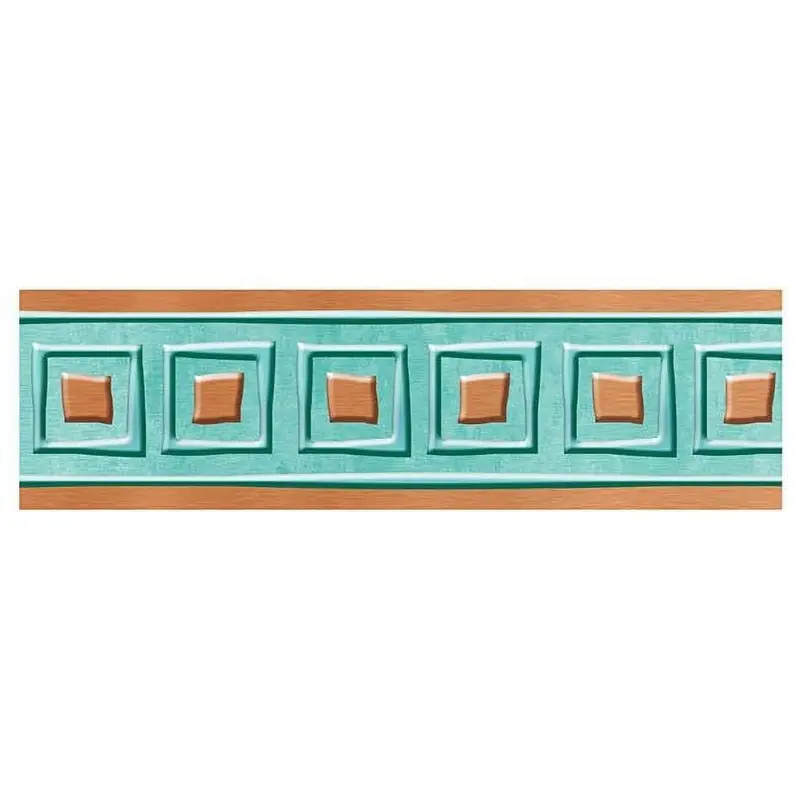 Trend I Love Metal Copper Squares Bolder Border (85601)