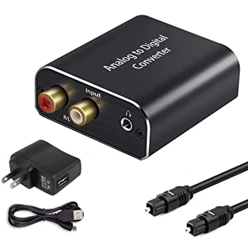 Tohilkel Analog to Digital Audio Converter for AUX RCA to Optical Coaxial