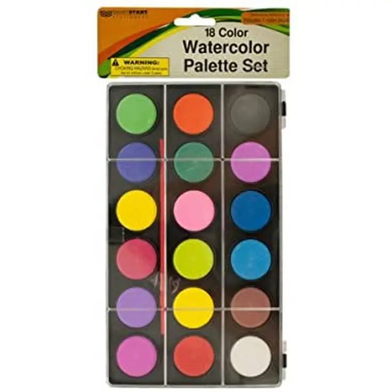 WATERCOLOR PAINT PALETTE SET WITH BRUSH