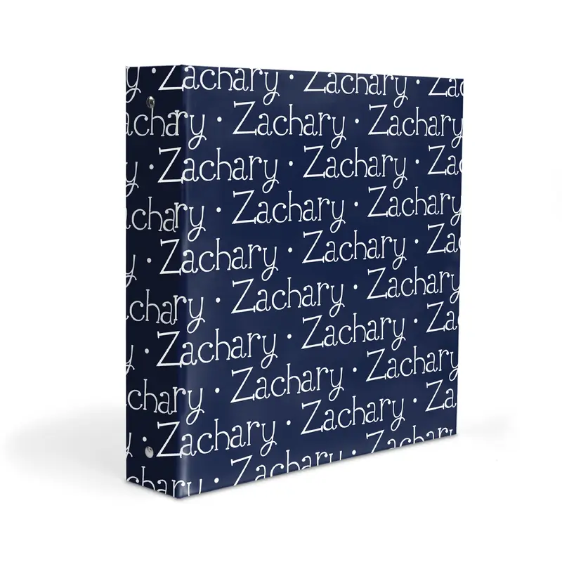 ANY COLOR Repeat Name Personalized Custom 2" 3 Ring Binder  School Office Supplies