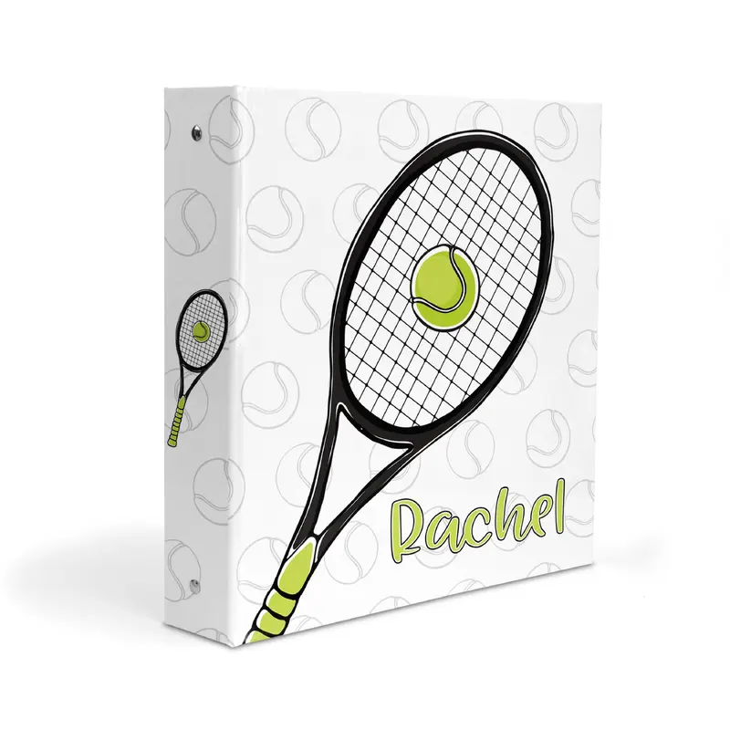 Tennis Sports Personalized Custom 2" 3 Ring Binder  School Office Supplies