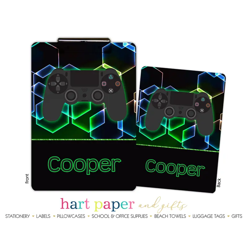 Video Game Personalized Custom Clipboard  School Office Supplies2 Sided Clipboard - Printing on Both Sides