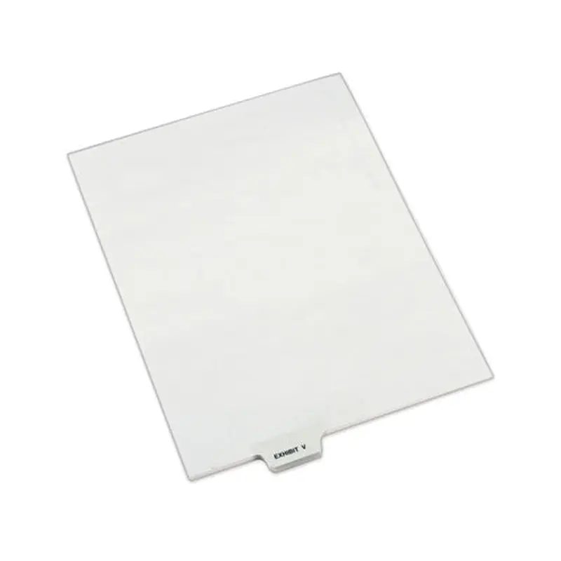 Avery-style Preprinted Legal Bottom Tab Dividers, 26-tab, Exhibit V, 11 X 8.5, White, 25/pack
