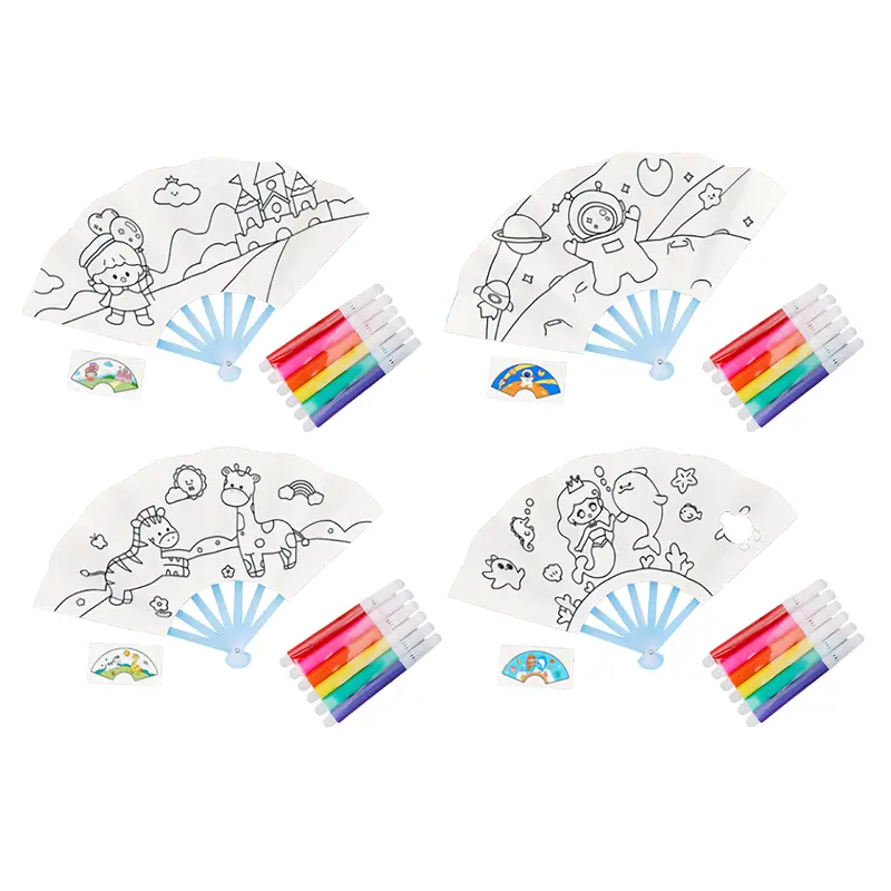 DIY Traditional Colouring FanAssorted