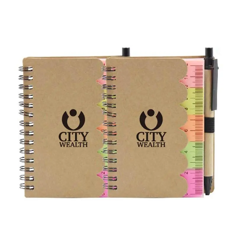 Notebook Set With Scallop Edge Kraft Paper Cover1000 