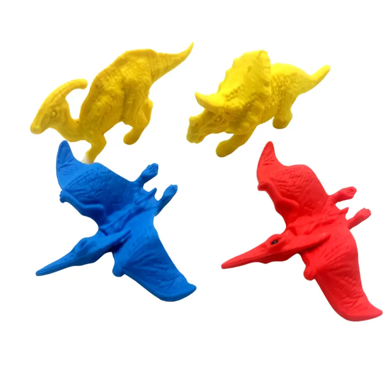 Novelty Dinosaur Mini 4 Piece Eraser SetAssorted